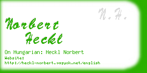 norbert heckl business card